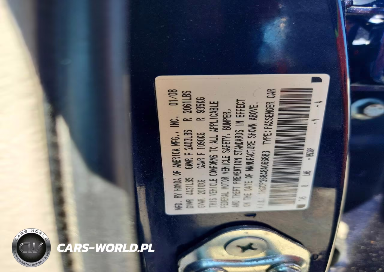 2008 Honda Accord Exl VIN:1HGCP26848A066883 - 12