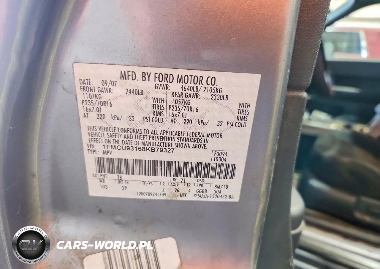 2008 Ford Escape Xlt VIN:1FMCU93168KB79327 - 13