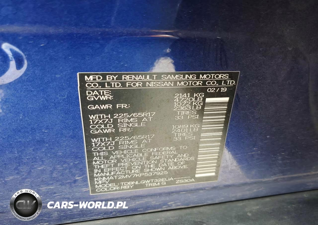 2019 Nissan Rogue Sv VIN:KNMAT2MV7KP537925 - 13