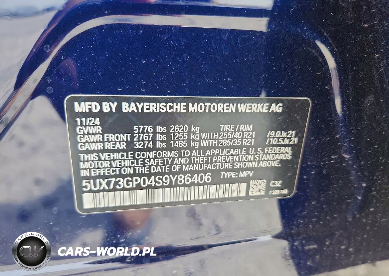 2025 BMW X3 M50 VIN:5UX73GP04S9Y86406 - 13