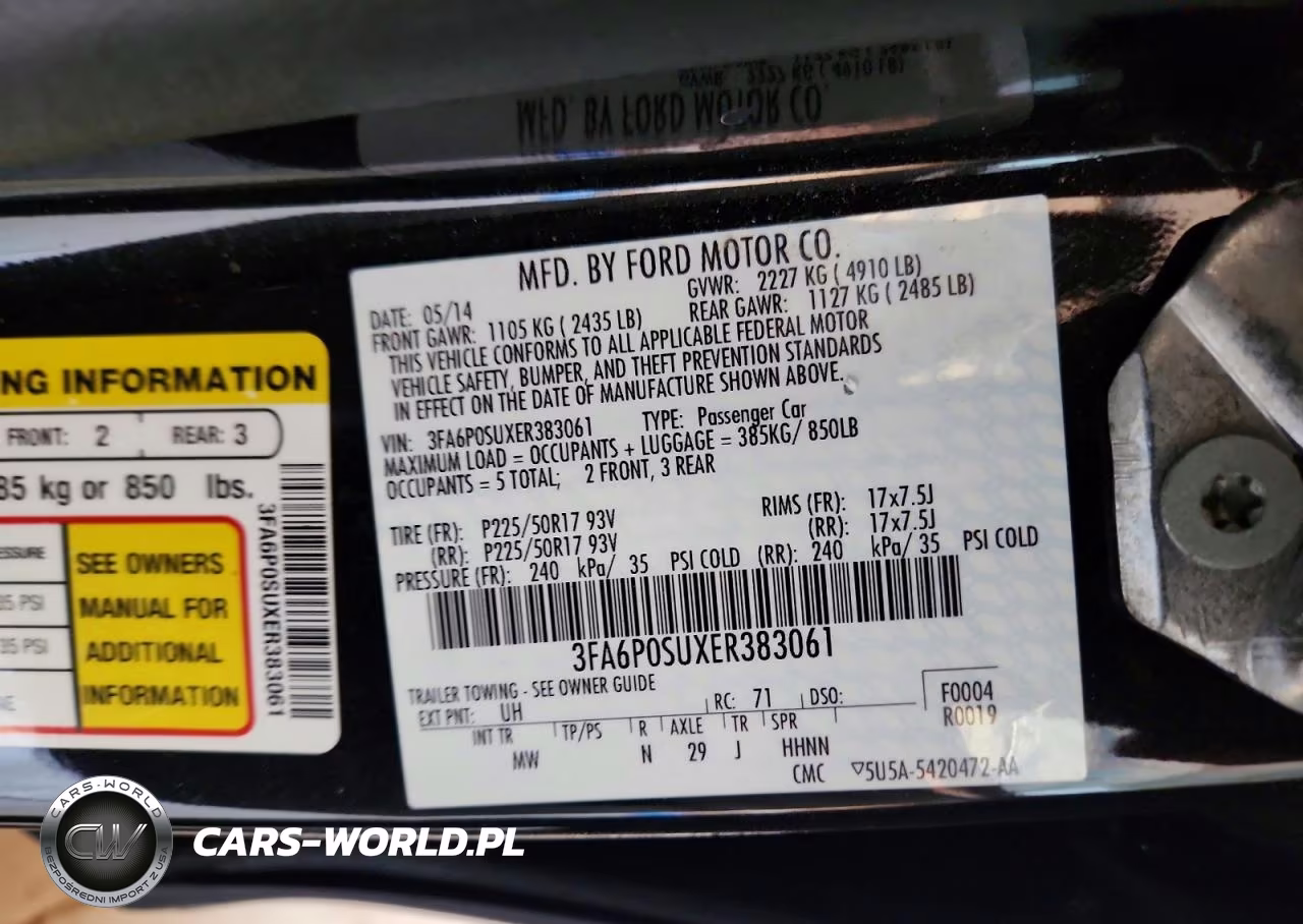 2014 Ford Fusion Titanium Phev VIN:3FA6P0SUXER383061 - 12