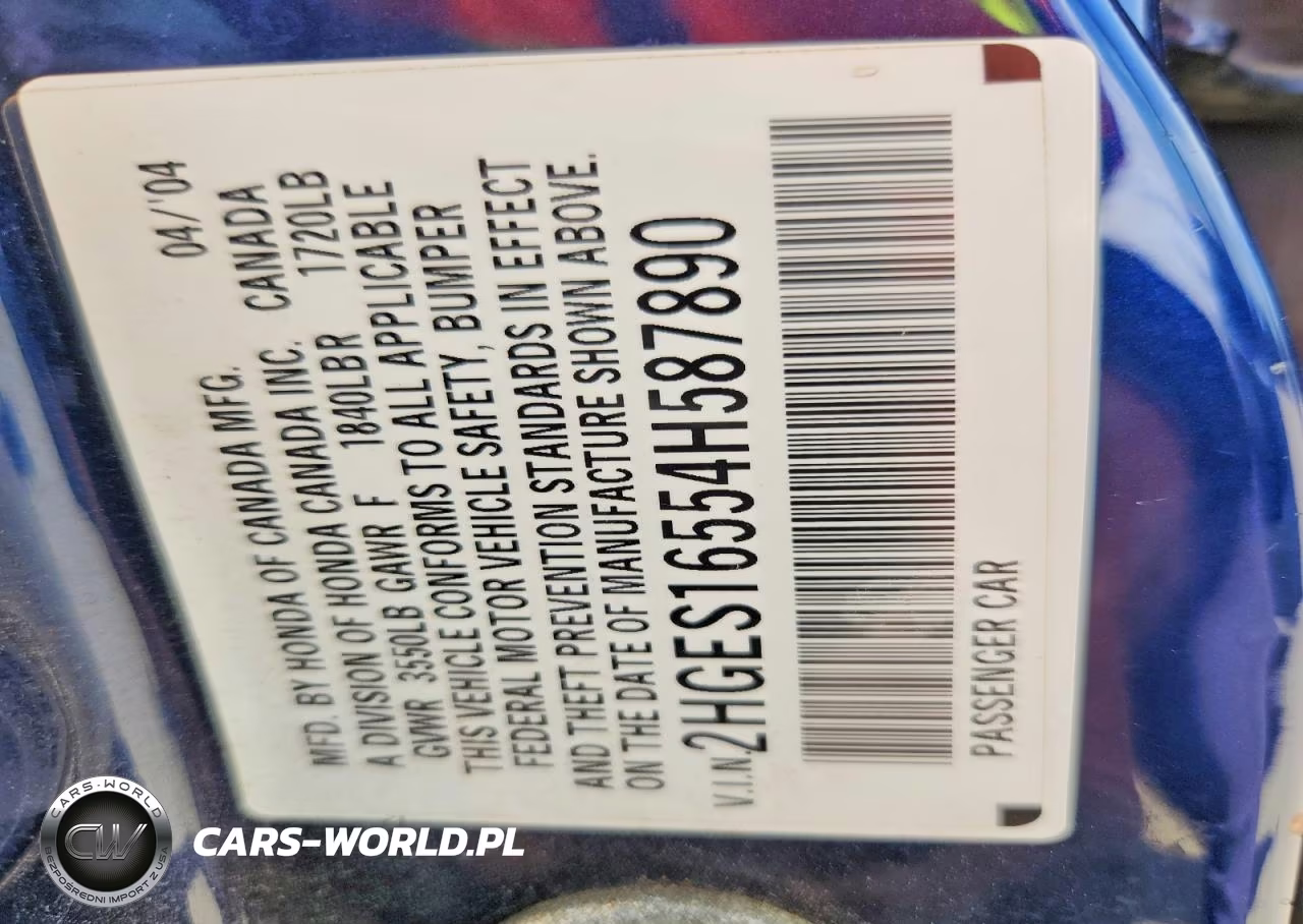 2004 Honda Civic Lx VIN:2HGES16554H587890 - 12