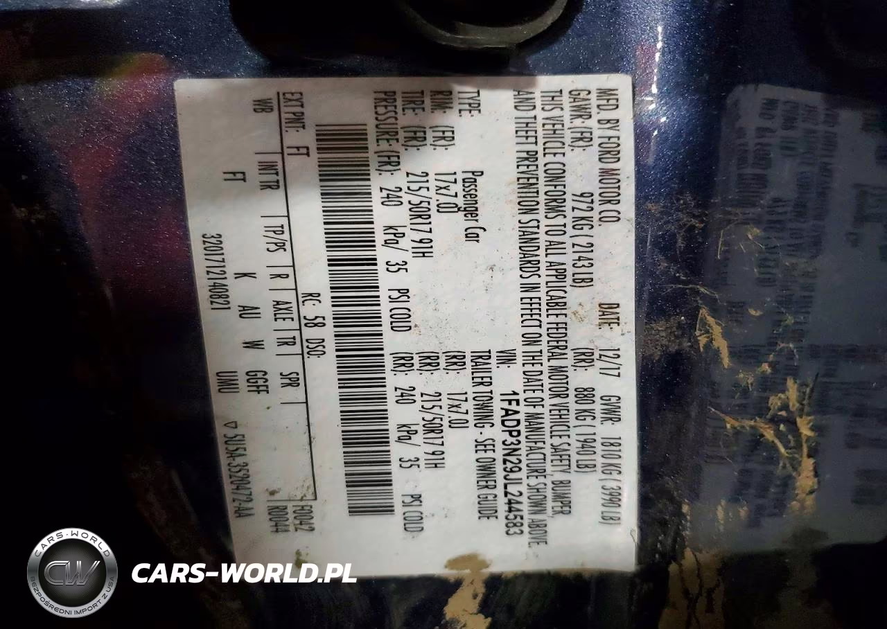 2018 Ford Focus Titanium VIN:1FADP3N29JL244583 - 12