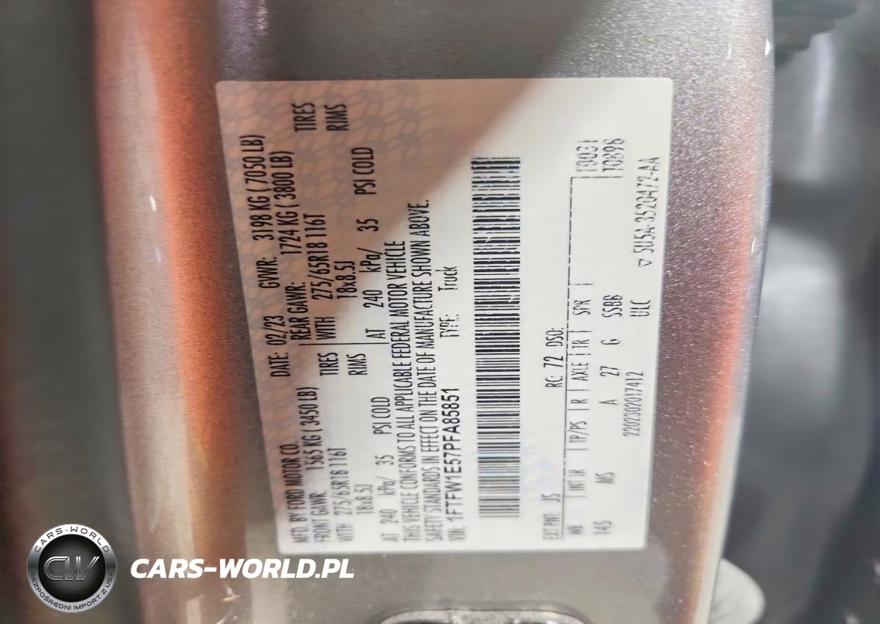 2023 Ford F150 Supercrew VIN:1FTFW1E57PFA85851 - 12