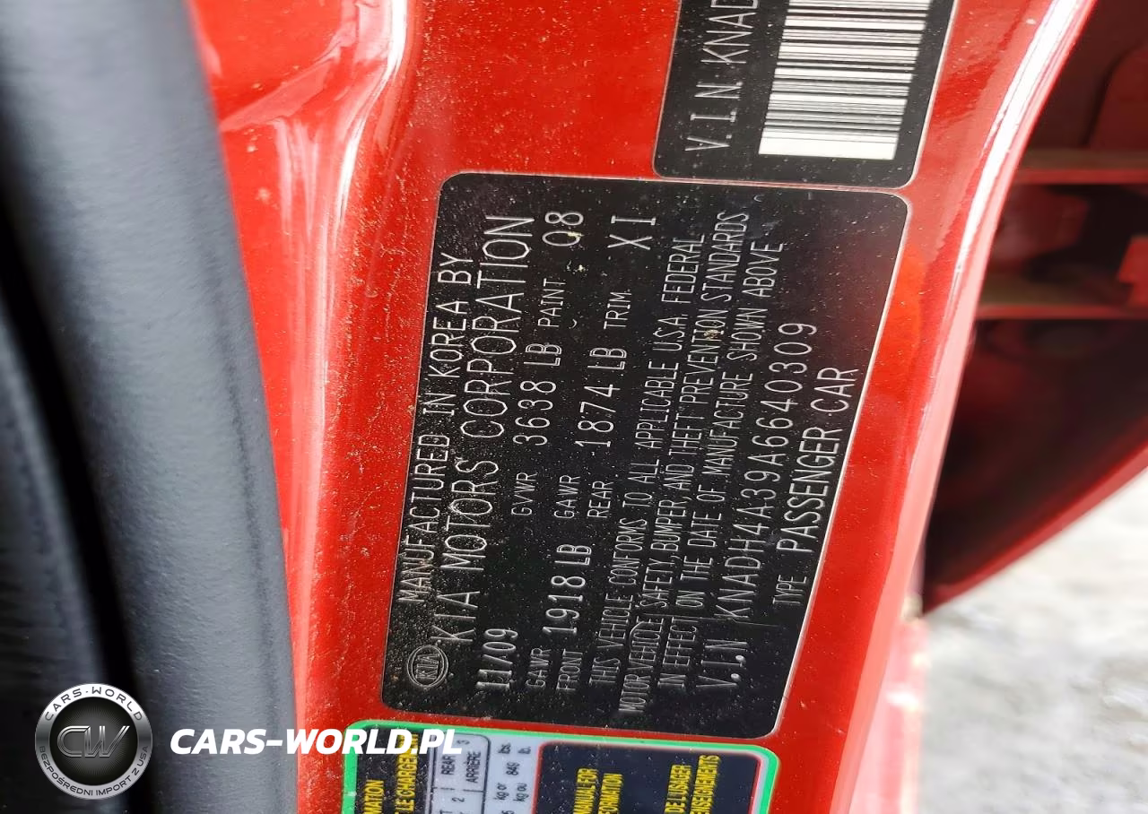 2010 Kia Rio Base VIN:KNADH4A39A6640309 - 12