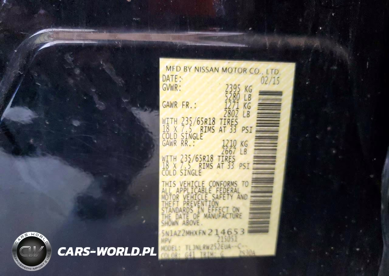 2015 Nissan Murano Sl VIN:5N1AZ2MHXFN214653 - 13