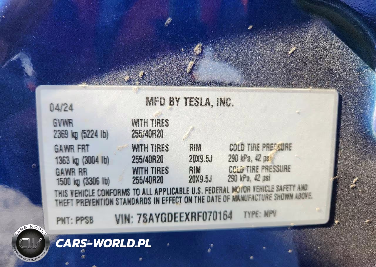 2024 Tesla Model Y VIN:7SAYGDEEXRF070164 - 14