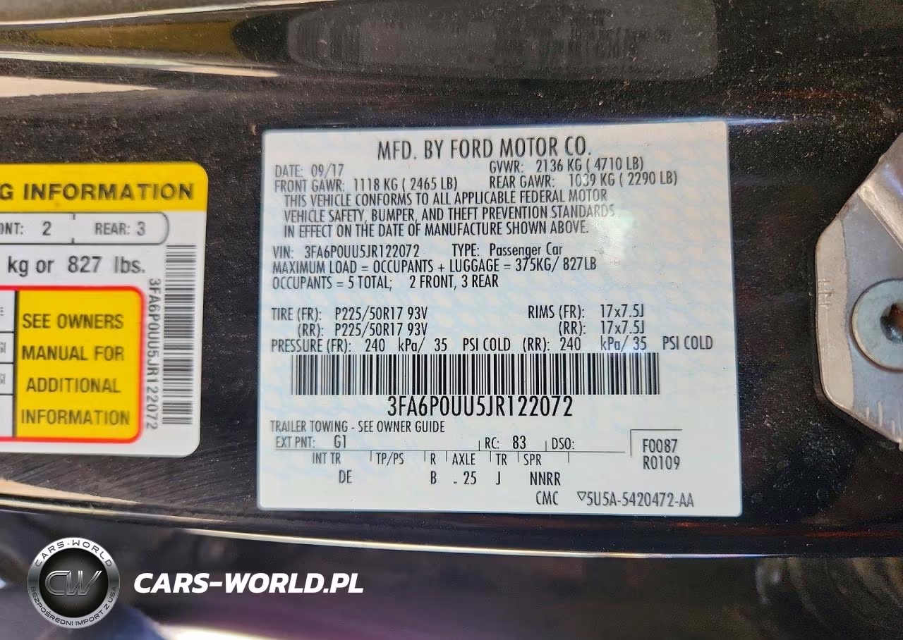 2018 Ford Fusion S Hybrid VIN:3FA6P0UU5JR122072 - 12