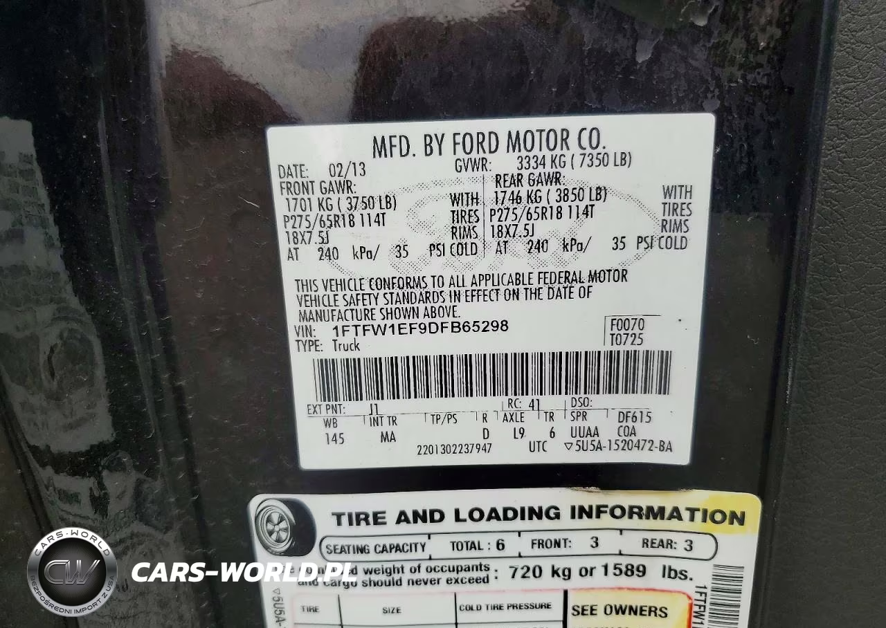 2013 Ford F150 Supercrew VIN:1FTFW1EF9DFB65298 - 12