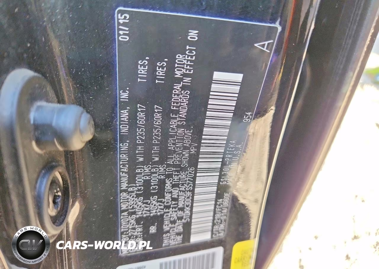 2015 Toyota Sienna Le VIN:5TDKK3DC9FS577026 - 13