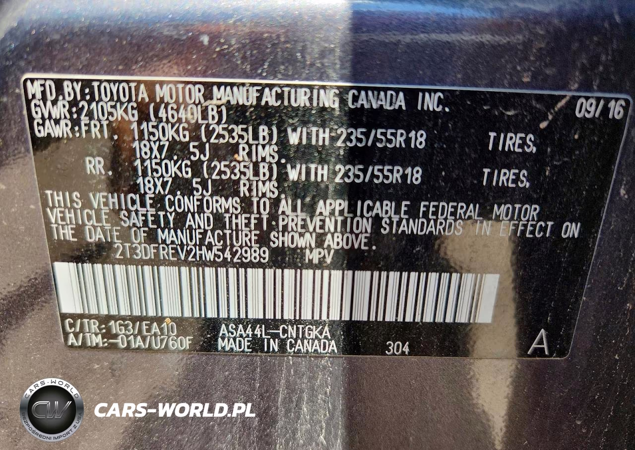 2017 Toyota Rav4 Platinum VIN:2T3DFREV2HW542989 - 13