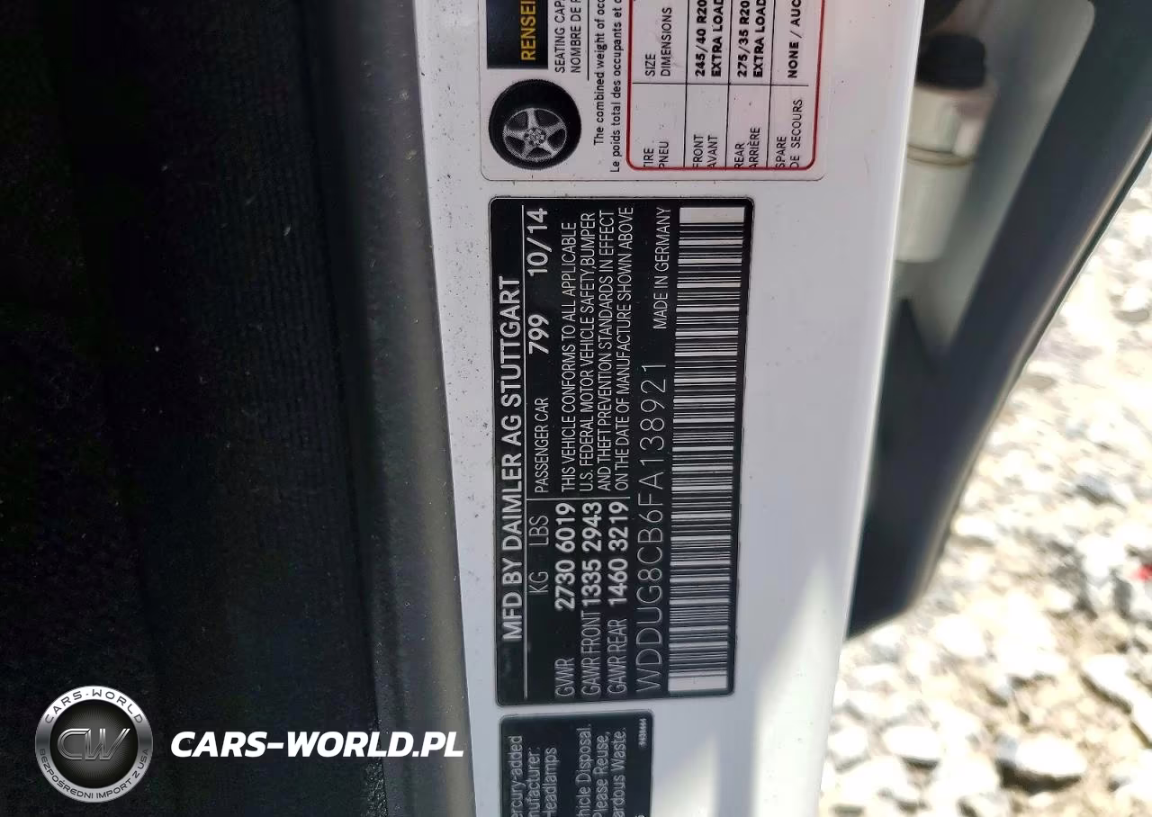 2015 Mercedes-Benz S 550 VIN:WDDUG8CB6FA138921 - 12