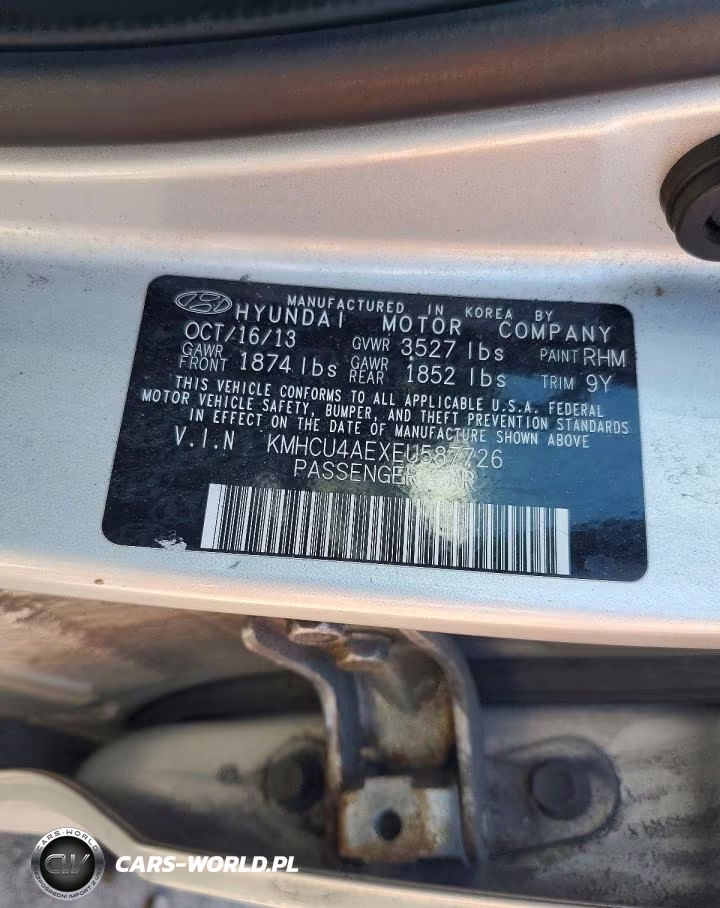 2014 Hyundai Accent Gls VIN:KMHCU4AEXEU587726 - 12