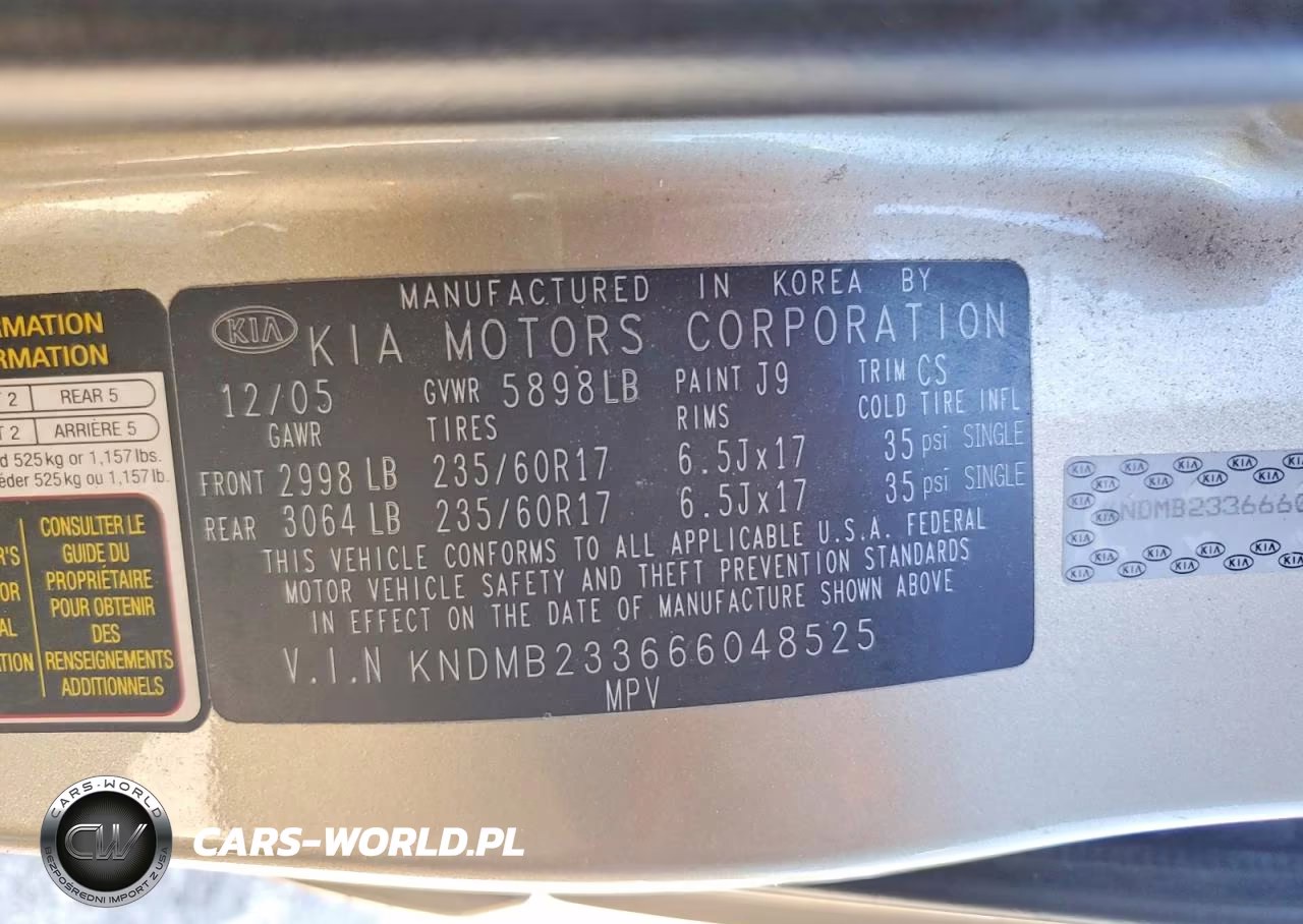 2006 Kia Sedona Ex-Lx VIN:KNDMB233666048525 - 13