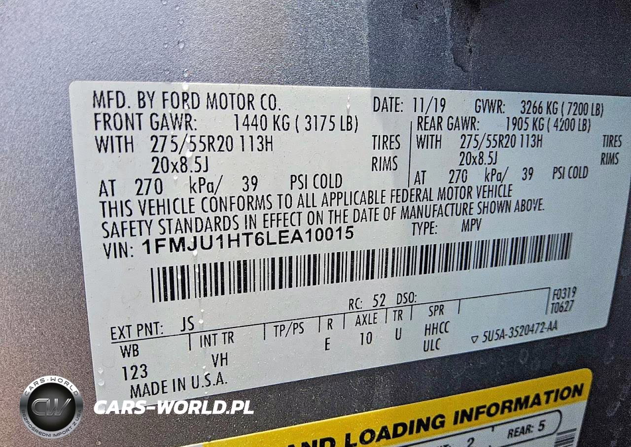 2020 Ford Expedition Xlt VIN:1FMJU1HT6LEA10015 - 13