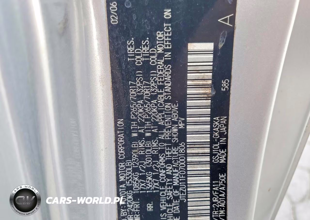 2007 Toyota Fj Cruiser Base VIN:JTEZU11F070001806 - 13