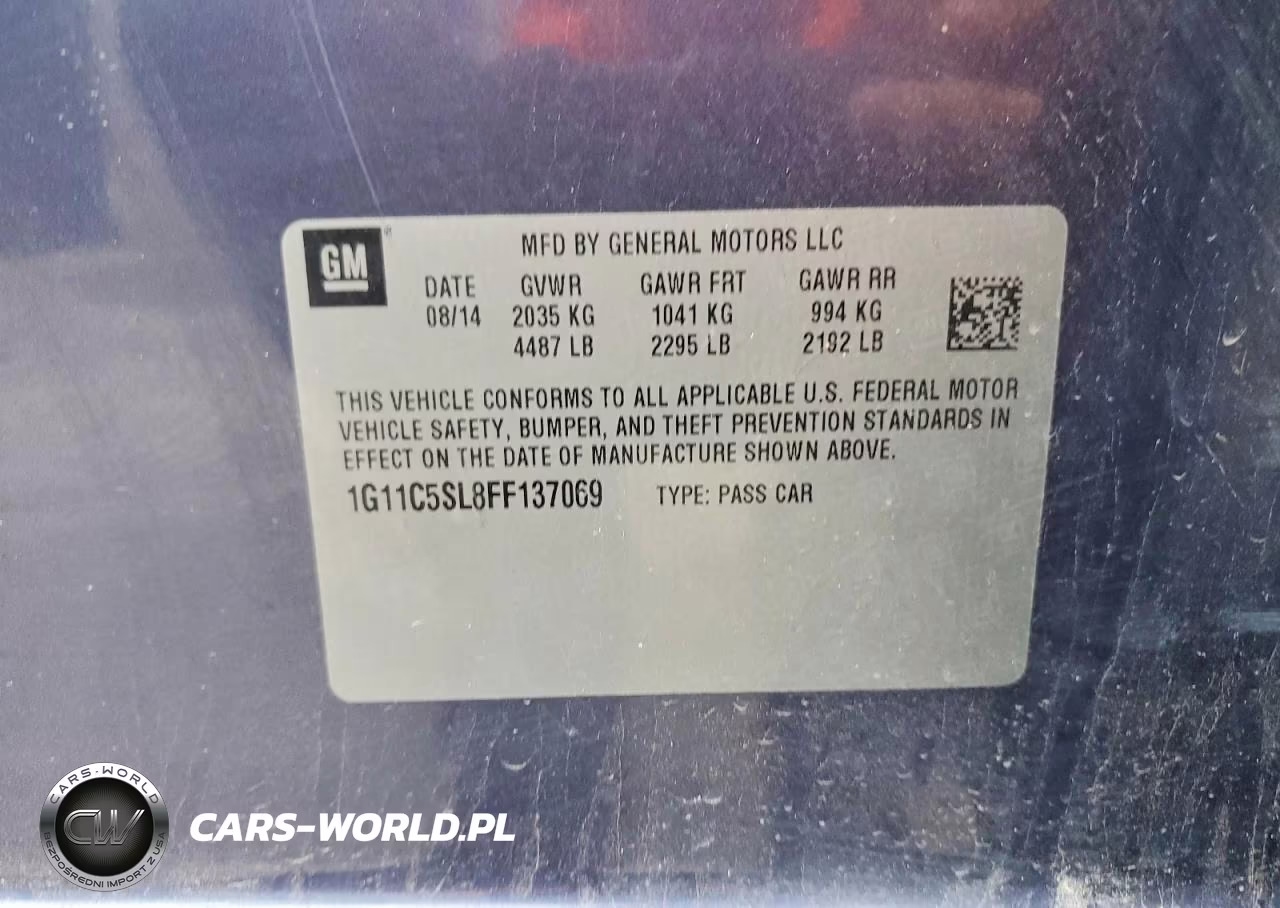 2015 Chevrolet Malibu 1Lt VIN:1G11C5SL8FF137069 - 12