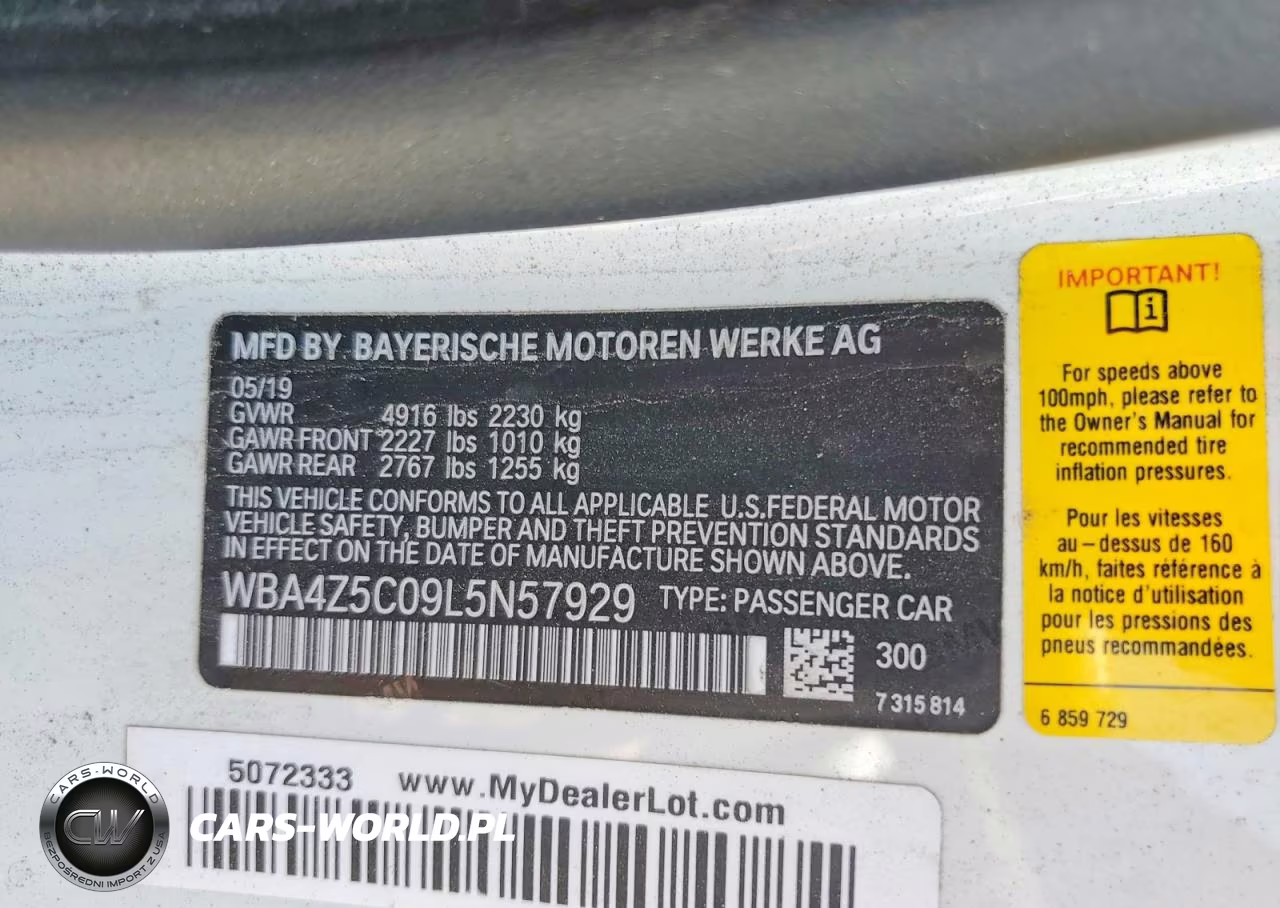 2020 BMW 440I VIN:WBA4Z5C09L5N57929 - 12