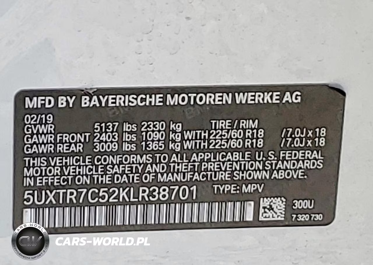 2019 BMW X3 Sdrive30I VIN:5UXTR7C52KLR38701 - 13
