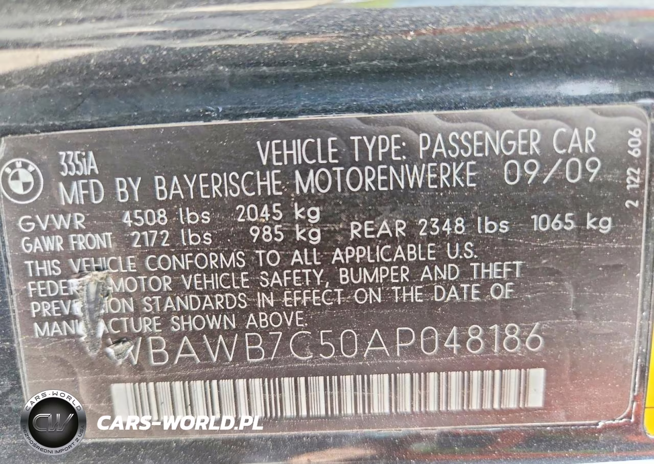 2010 BMW 335 I VIN:WBAWB7C50AP048186 - 13