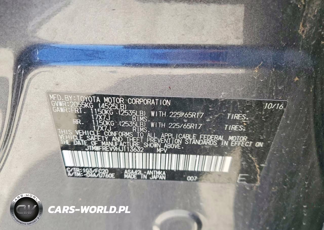 2017 Toyota Rav4 Xle VIN:JTMWFREV9HJ113632 - 13