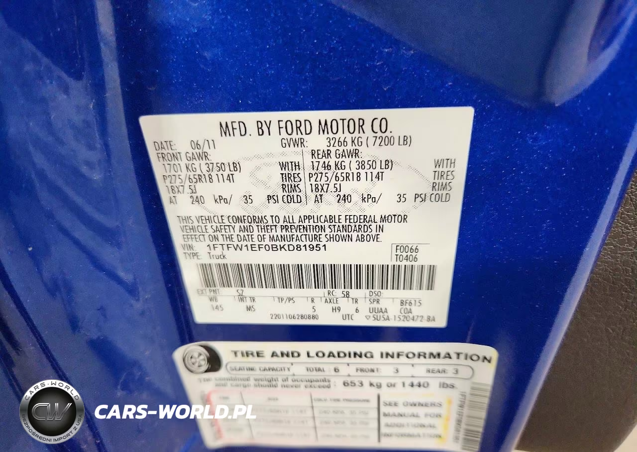 2011 Ford F150 Supercrew VIN:1FTFW1EF0BKD81951 - 13