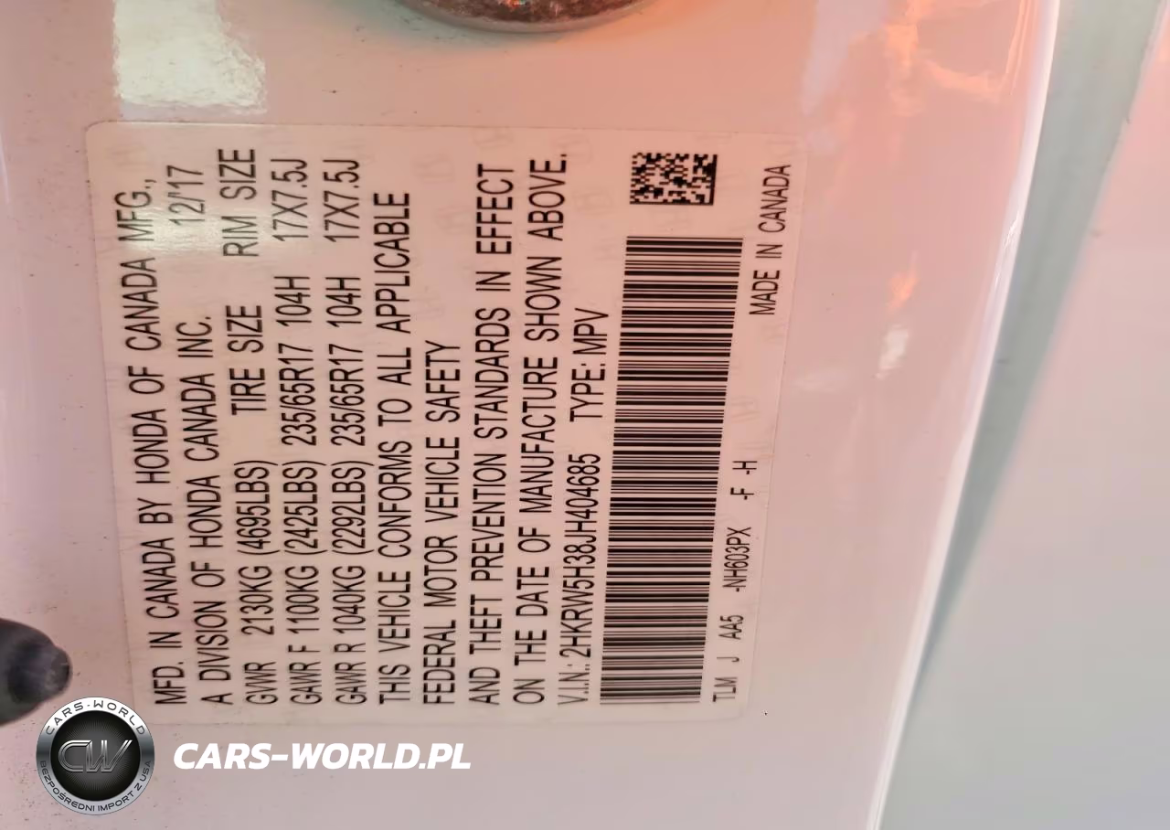 2018 Honda Cr-V Lx VIN:2HKRW5H38JH404685 - 12