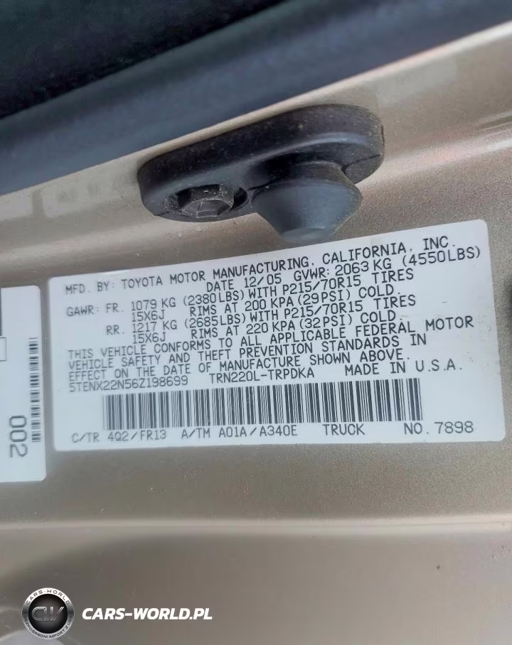 2006 Toyota Tacoma Base VIN:5TENX22N56Z198699 - 12