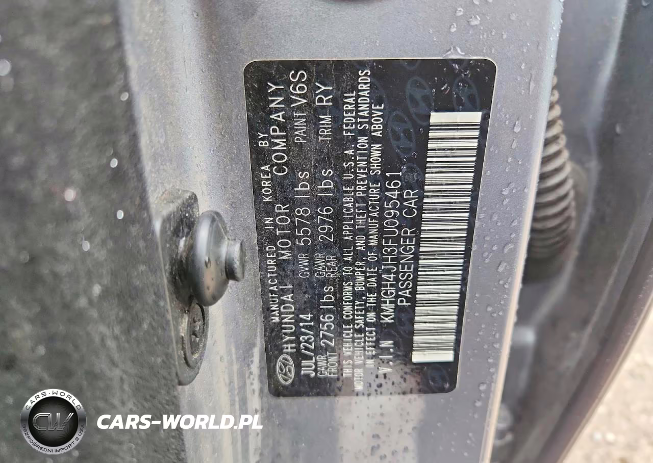 2015 Hyundai Equus Signature VIN:KMHGH4JH3FU095461 - 12
