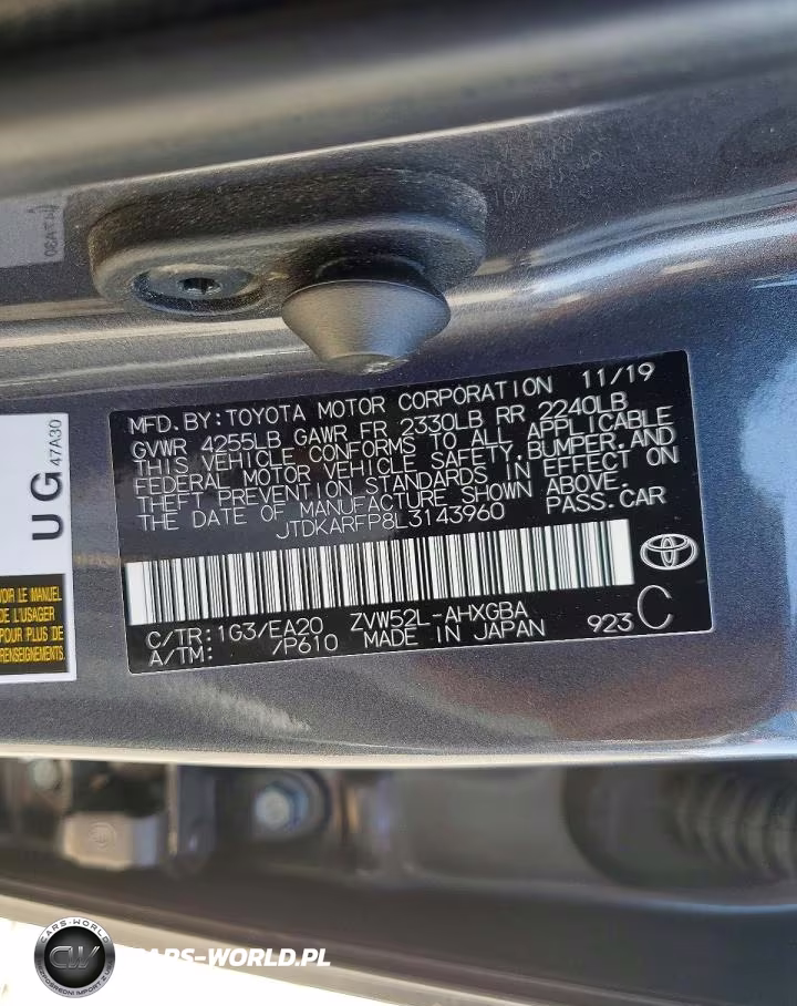 2020 Toyota Prius Prime Xle VIN:JTDKARFP8L3143960 - 12