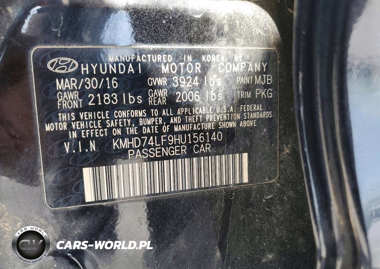 2017 Hyundai Elantra Se VIN:KMHD74LF9HU156140 - 13