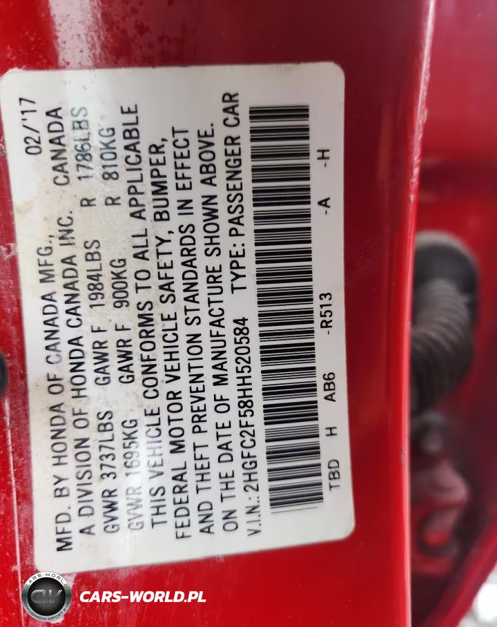2017 Honda Civic Lx VIN:2HGFC2F58HH520584 - 13