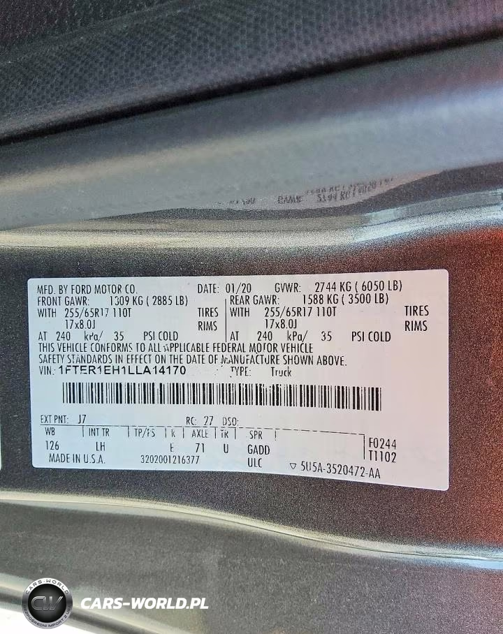 2020 Ford Ranger Xl VIN:1FTER1EH1LLA14170 - 12