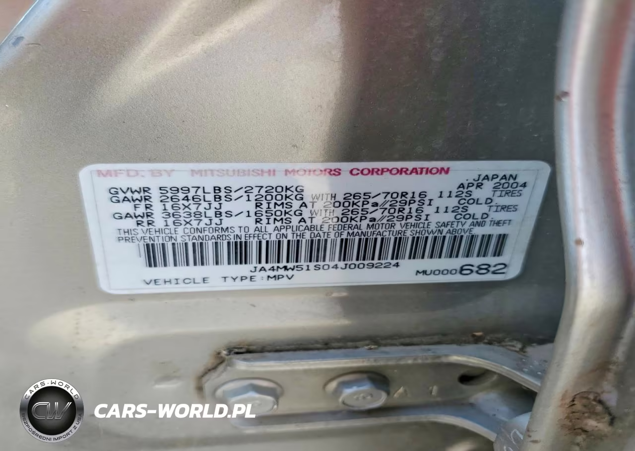 2004 Mitsubishi Montero Limited VIN:JA4MW51S04J009224 - 13