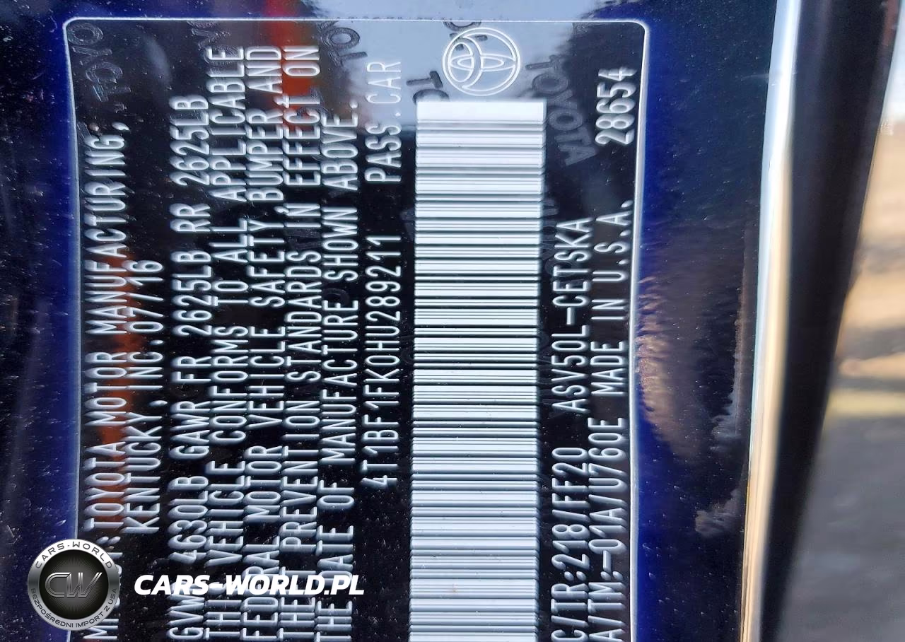 2017 Toyota Camry Se VIN:4T1BF1FK0HU289211 - 12