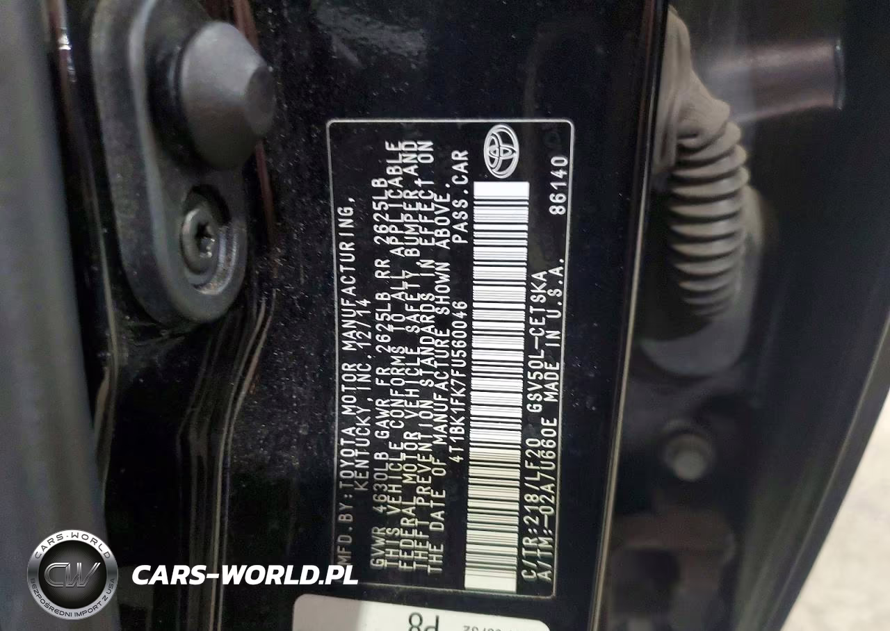 2015 Toyota Camry Xse V6 VIN:4T1BK1FK7FU560046 - 12