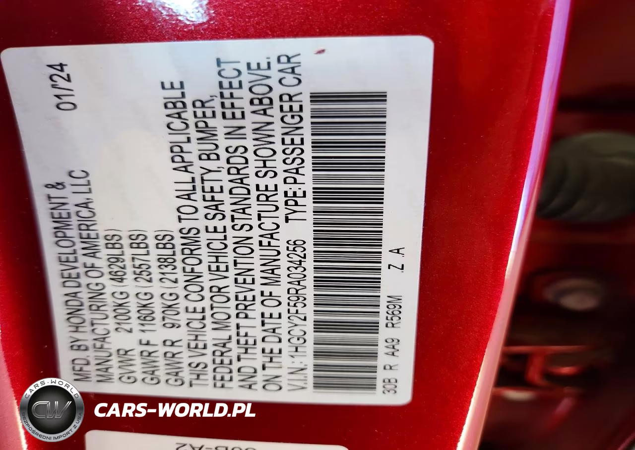 2024 Honda Accord Hybrid Sport VIN:1HGCY2F59RA034256 - 12