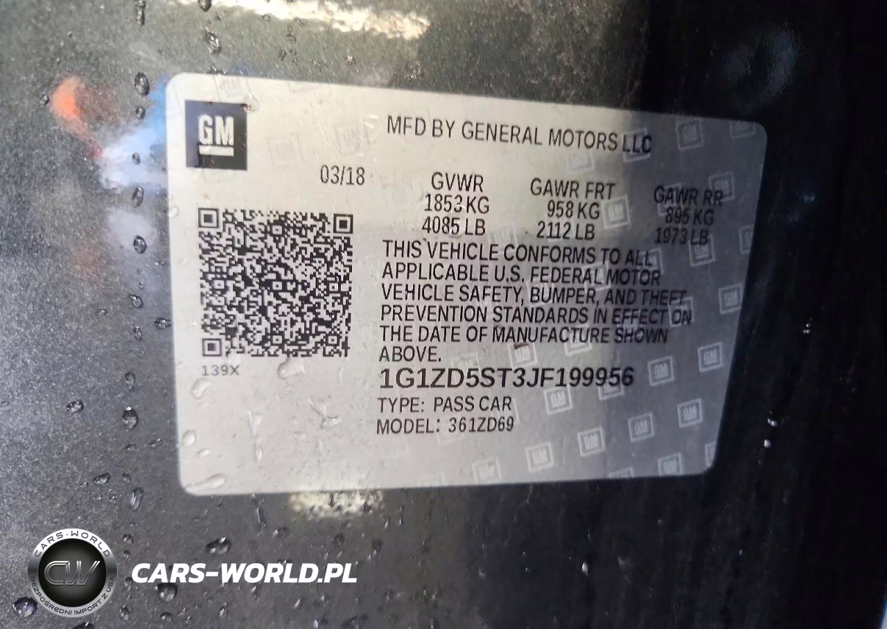 2018 Chevrolet Malibu Lt VIN:1G1ZD5ST3JF199956 - 12