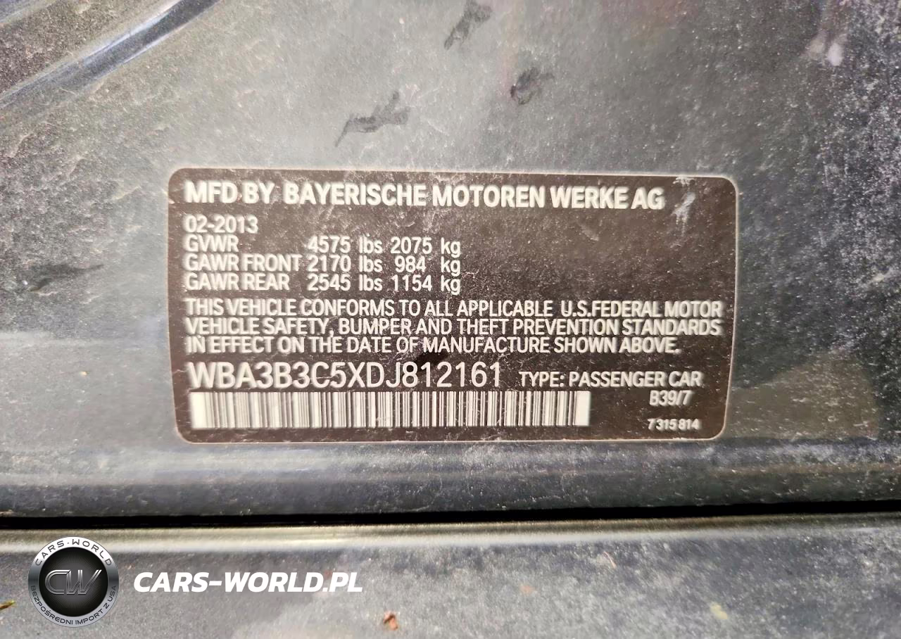 2013 BMW 328 Xi VIN:WBA3B3C5XDJ812161 - 13