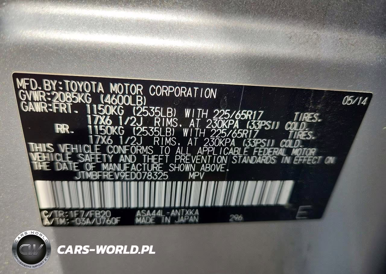 2014 Toyota Rav4 Le VIN:JTMBFREV9ED078325 - 12
