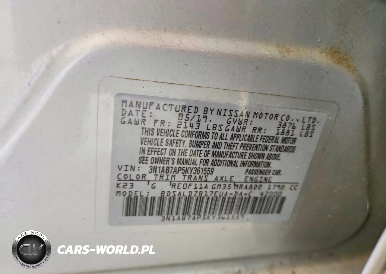 2019 Nissan Sentra Sv VIN:3N1AB7AP5KY361559 - 13