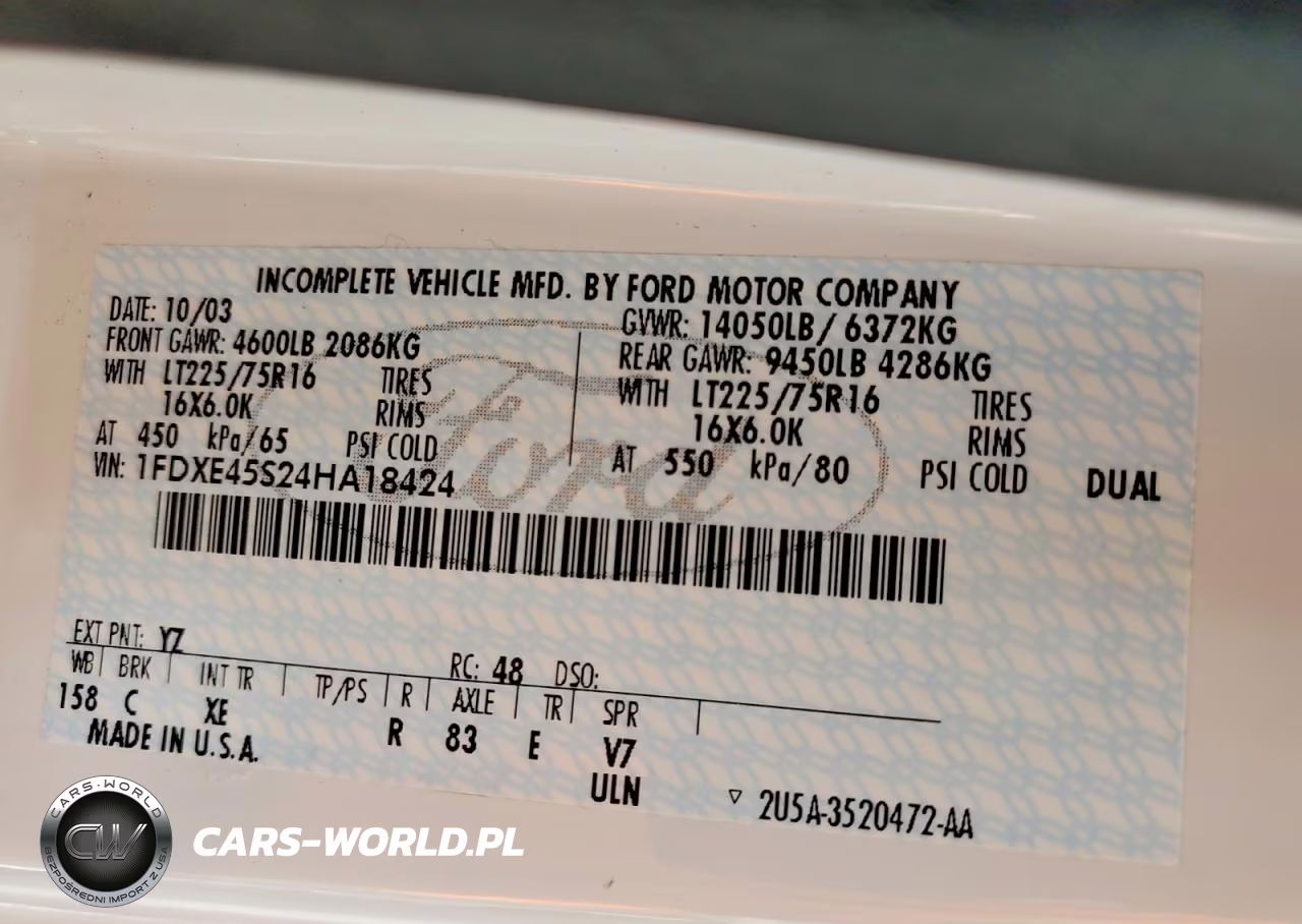 2004 Four Winds Chateau VIN:1FDXE45S24HA18424 - 10