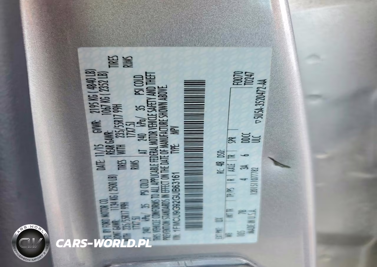 2016 Ford Escape Se VIN:1FMCU9G92GUB63161 - 13
