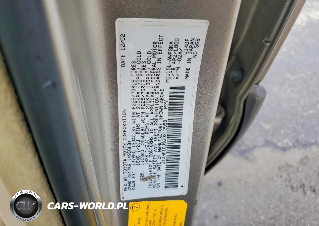 2003 Lexus Rx 300 VIN:JTJHF10U930312958 - 12