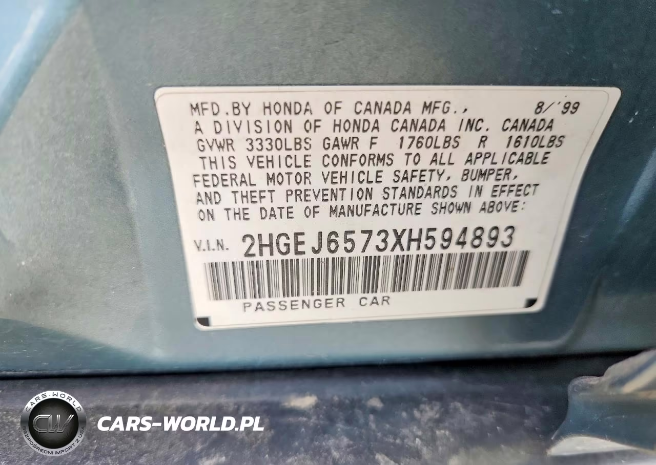 1999 Honda Civic Lx VIN:2HGEJ6573XH594893 - 12