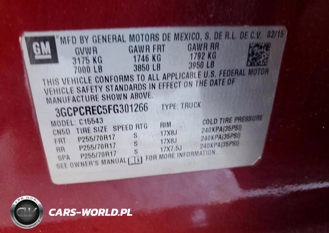 2015 Chevrolet Silverado C1500 Lt VIN:3GCPCREC5FG301266 - 12
