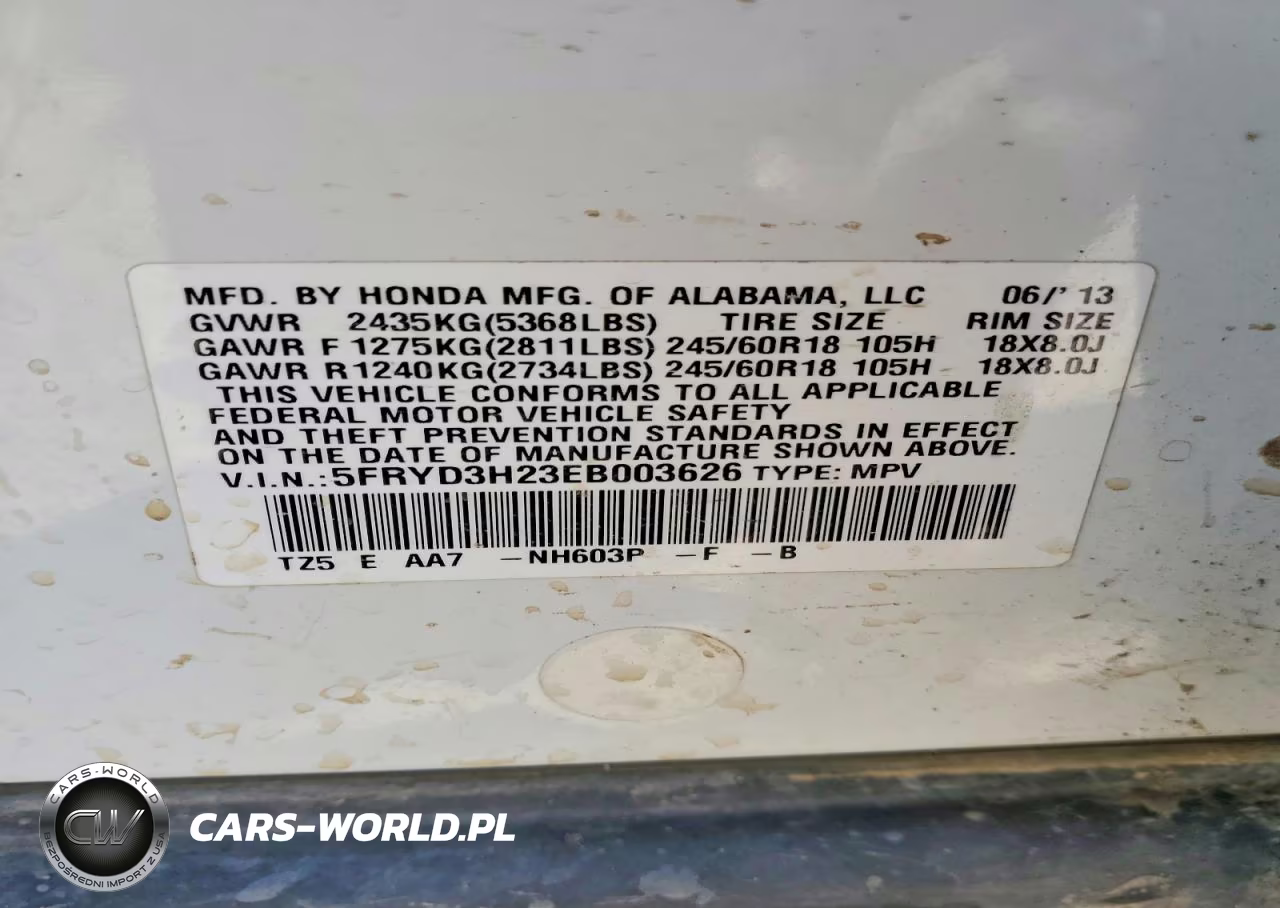2014 Acura Mdx VIN:5FRYD3H23EB003626 - 13