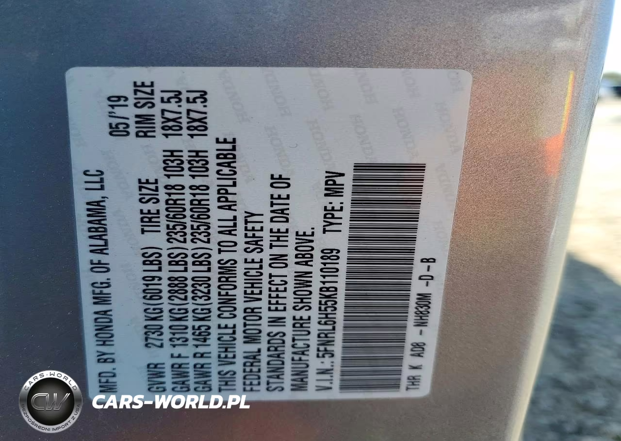 2019 Honda Odyssey Ex VIN:5FNRL6H55KB110189 - 14