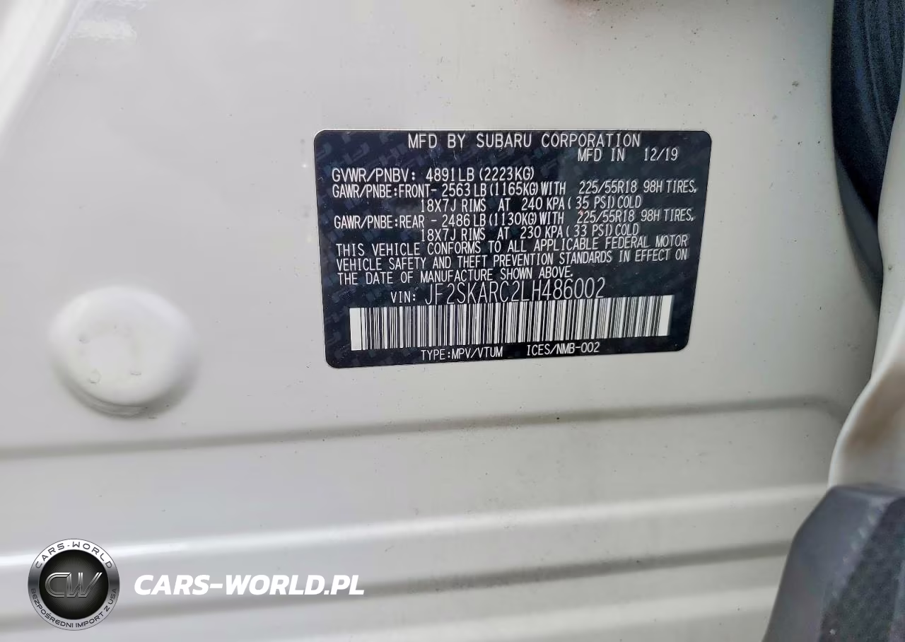 2020 Subaru Forester Sport VIN:JF2SKARC2LH486002 - 14