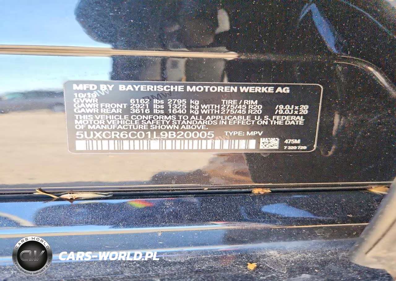 2020 BMW X5 xDrive40I VIN:5UXCR6C01L9B20005 - 13